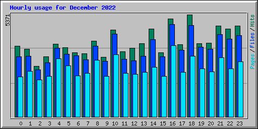 Hourly usage for December 2022