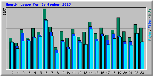 Hourly usage for September 2025